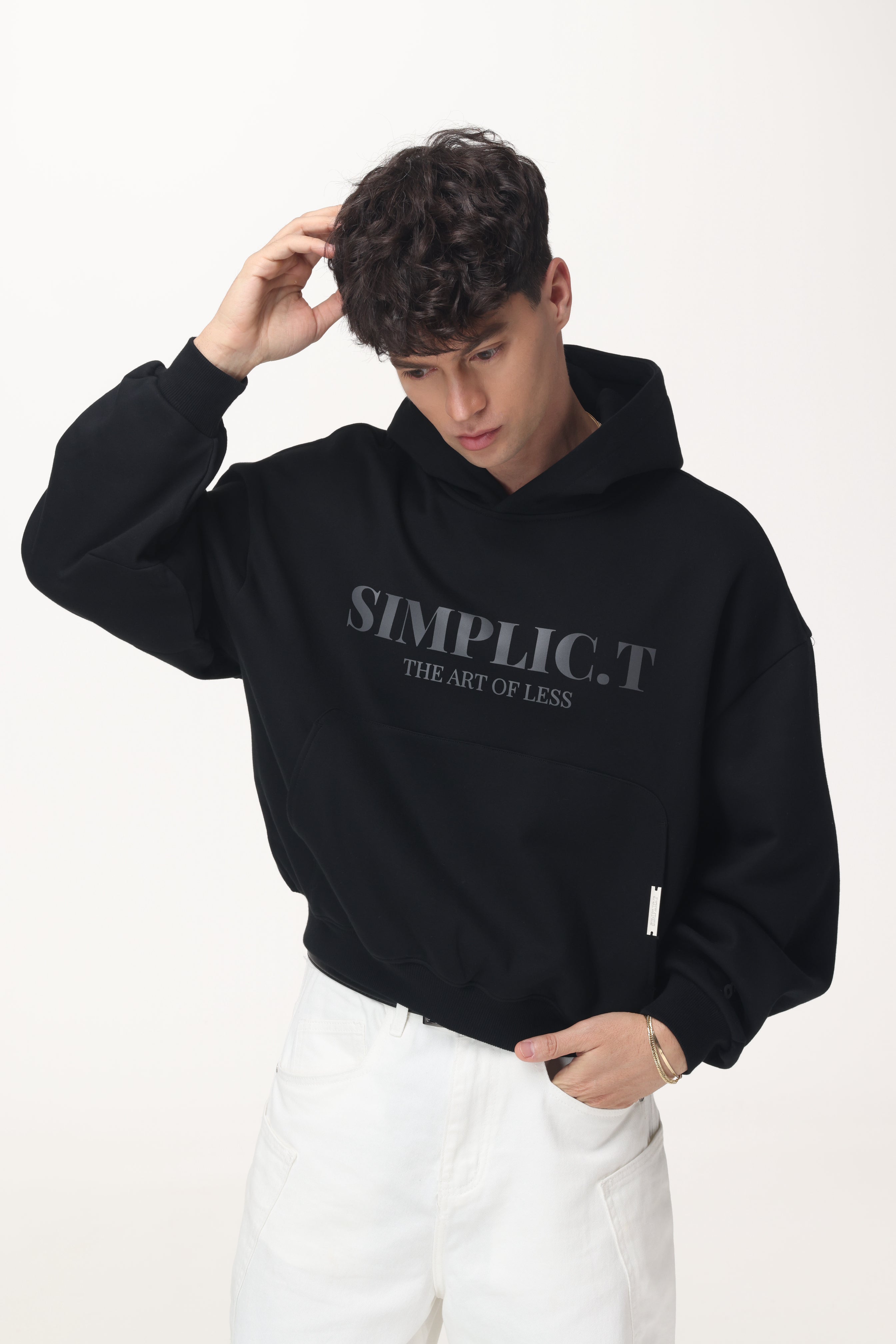 Unisex Oversized minimalism drop shoulder Hoodie