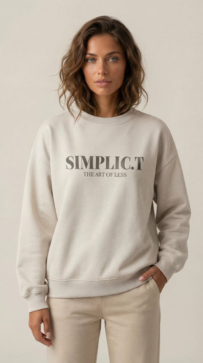 Minimalist Premium Oversized Crewneck - simplic.t