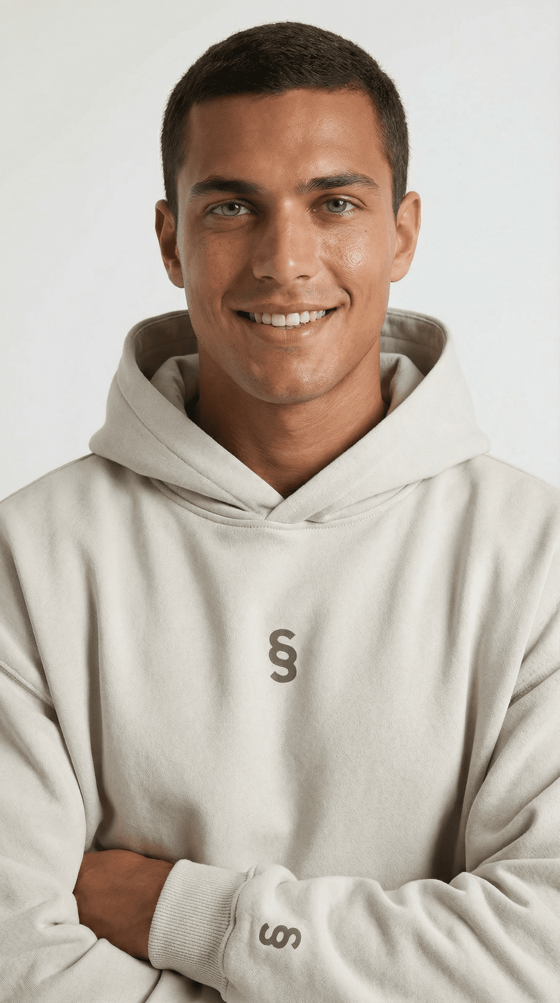 Simplic.T Essential Oversized Beige Hoodie - simplic.t