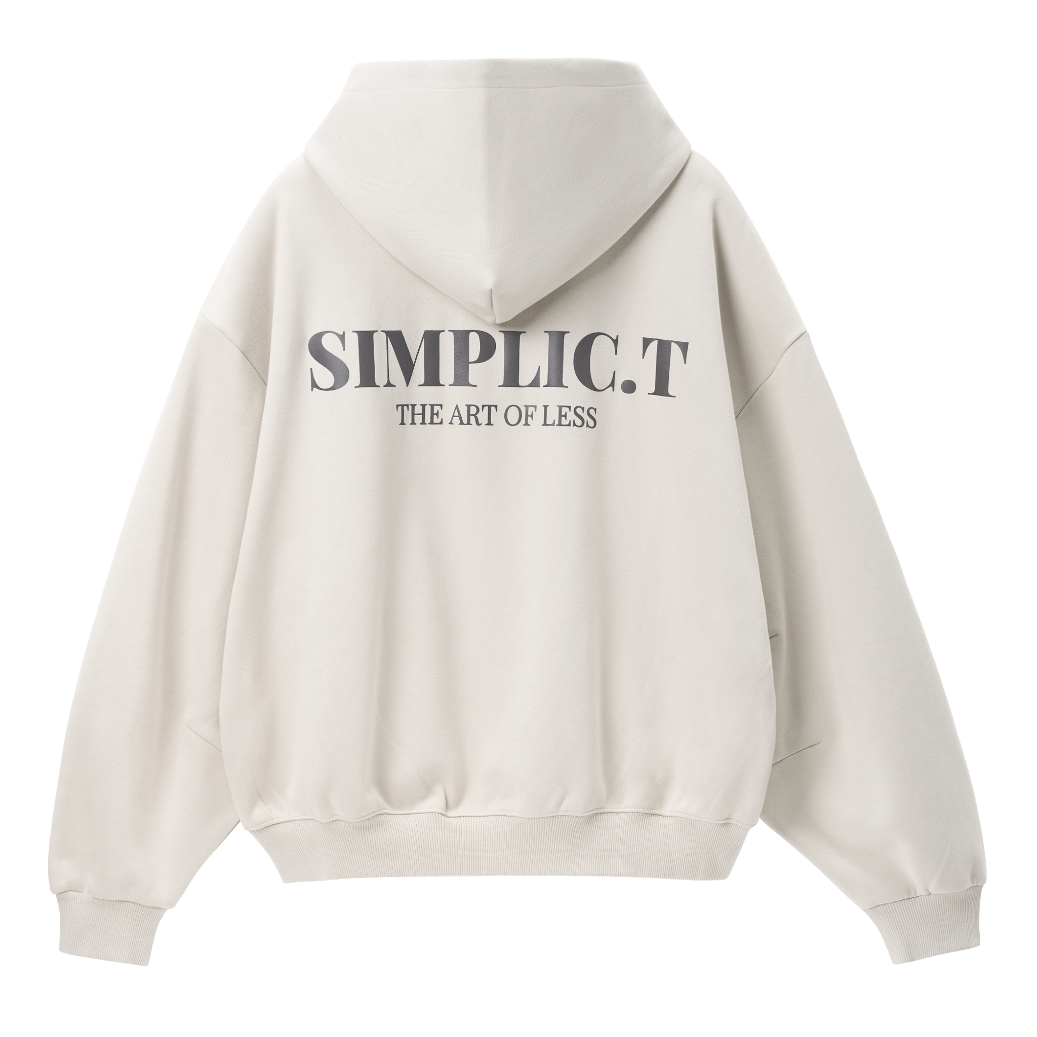 Simplic.T Essential Oversized Beige Hoodie - simplic.t