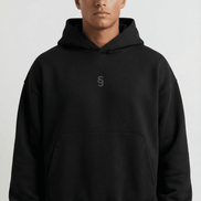 Simplic.T Essential Oversized black Hoodie - simplic.t