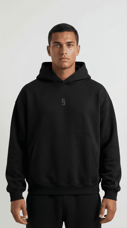 Simplic.T Essential Oversized black Hoodie - simplic.t