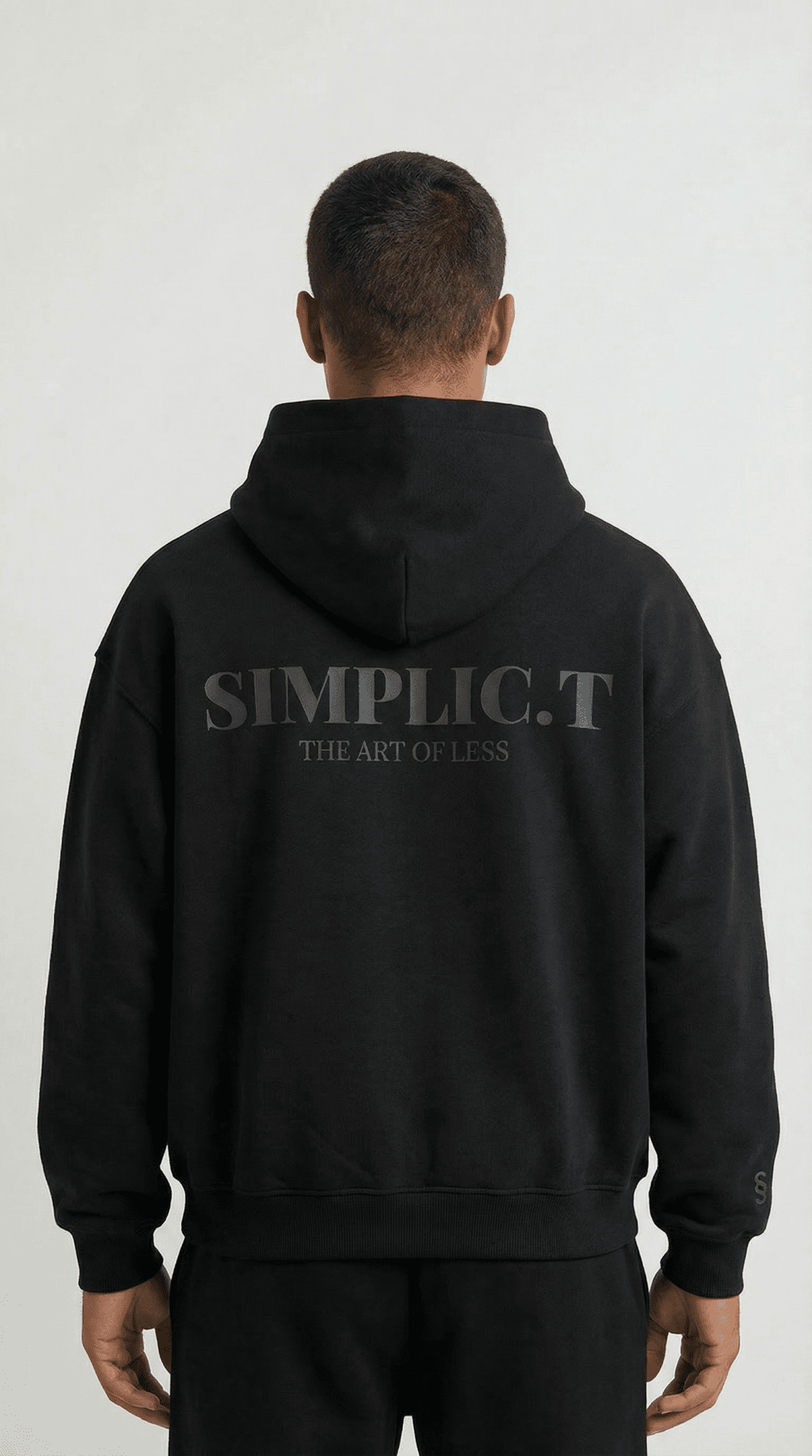 Simplic.T Essential Oversized black Hoodie - simplic.t