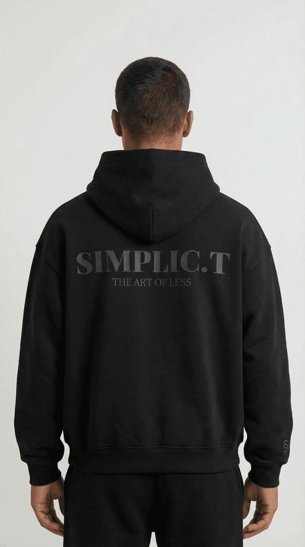 Simplic.T Essential Oversized black Hoodie - simplic.t