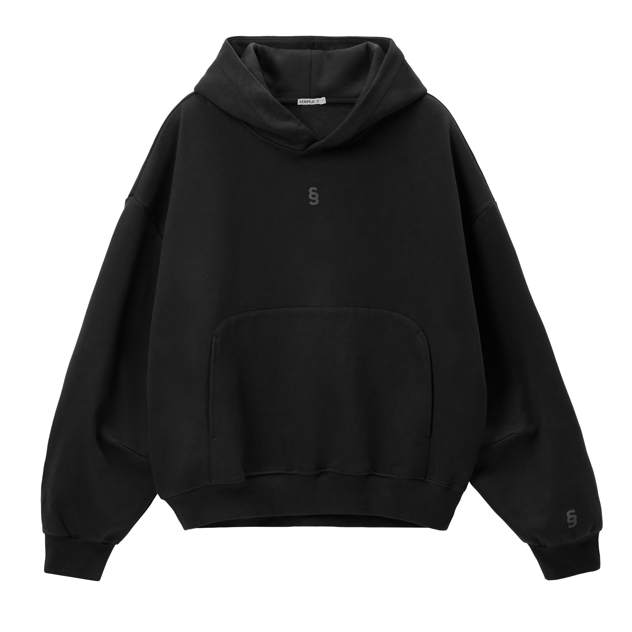 Simplic.T Essential Oversized black Hoodie - simplic.t