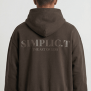 Simplic.T Essential Oversized brown Hoodie - simplic.t