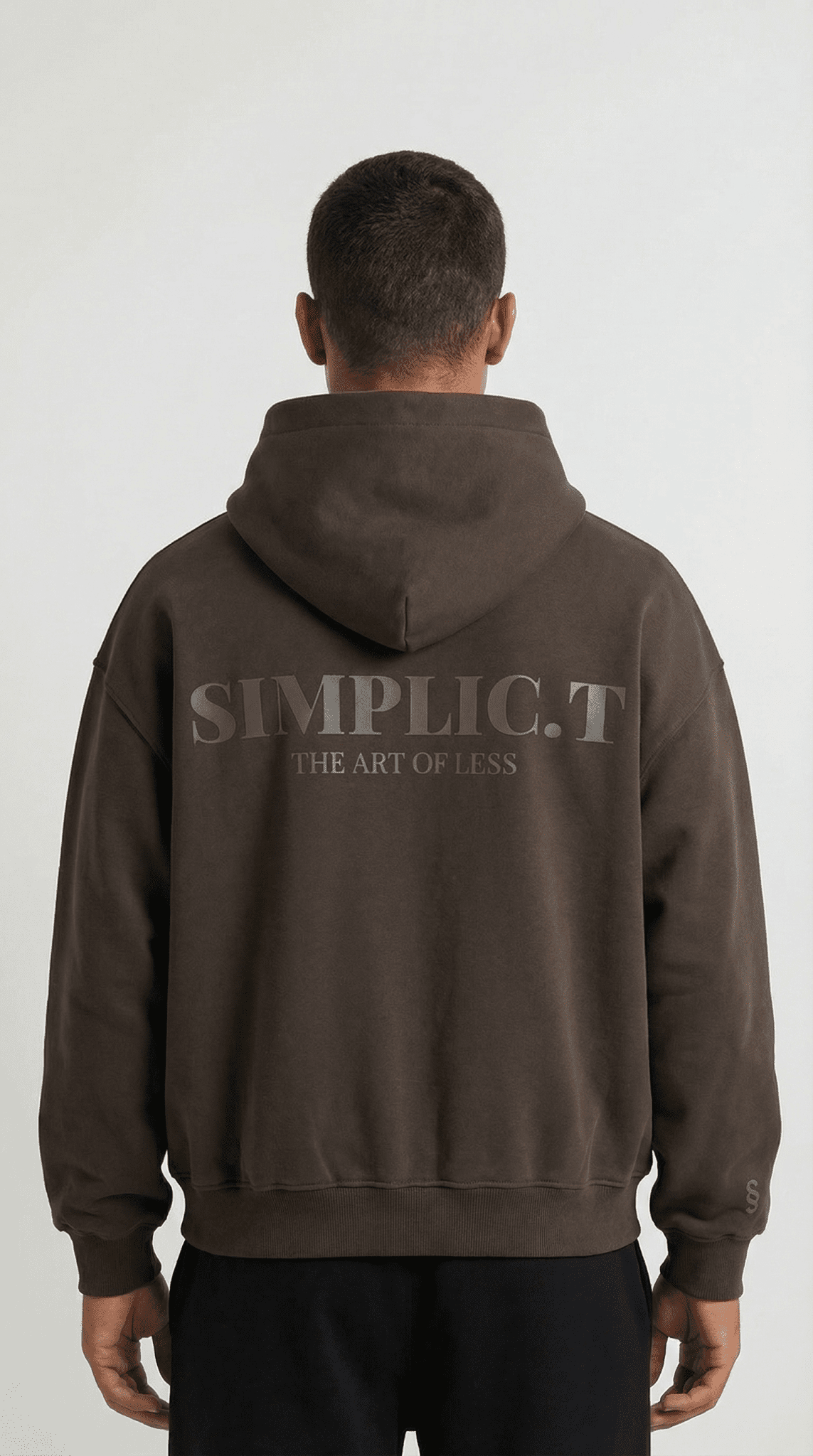 Simplic.T Essential Oversized brown Hoodie - simplic.t