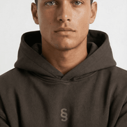 Simplic.T Essential Oversized brown Hoodie - simplic.t
