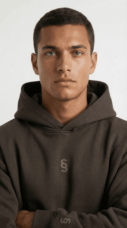 Simplic.T Essential Oversized brown Hoodie - simplic.t