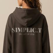 Simplic.T Essential Oversized brown Hoodie - simplic.t