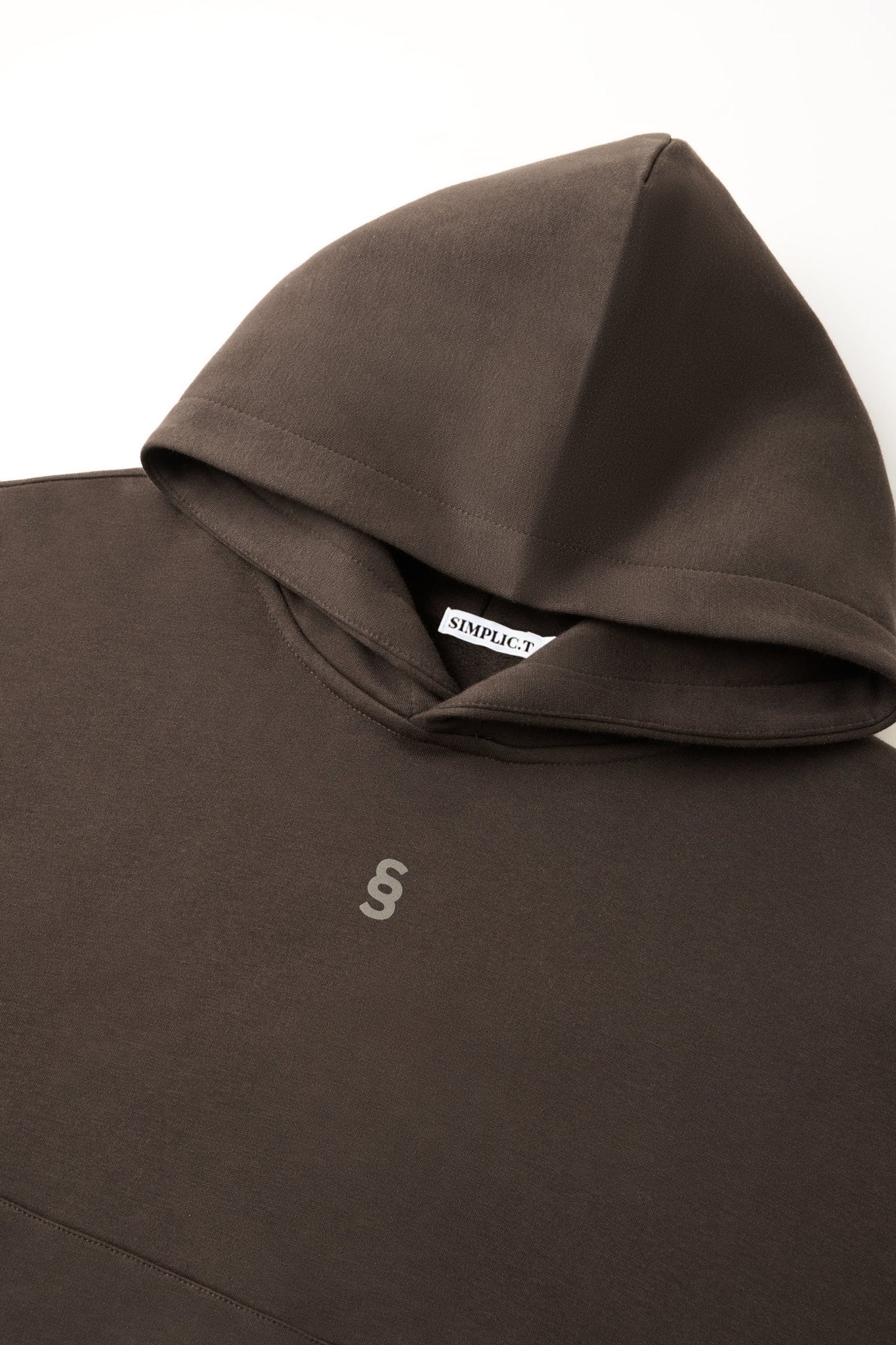Simplic.T Essential Oversized brown Hoodie - simplic.t