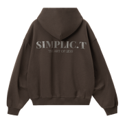 Simplic.T Essential Oversized brown Hoodie - simplic.t