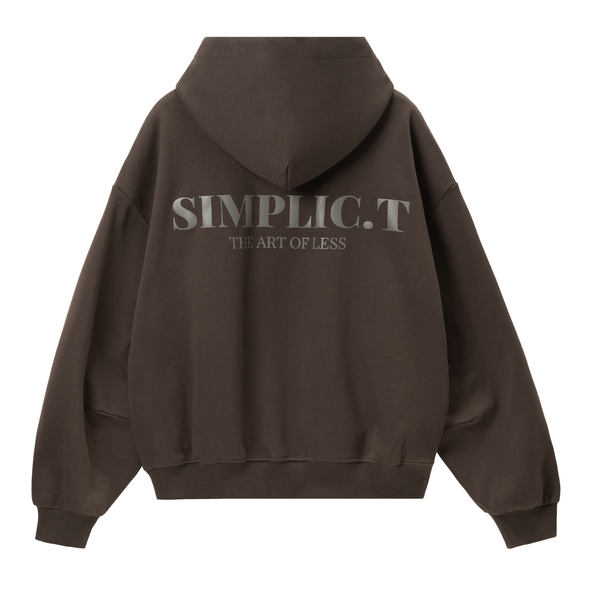 Simplic.T Essential Oversized brown Hoodie - simplic.t