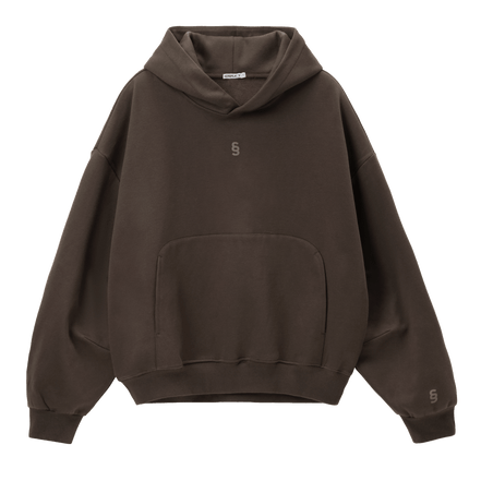 Simplic.T Essential Oversized brown Hoodie - simplic.t