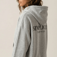 Simplic.T Essential Oversized Hoodie - Heather Grey - simplic.t