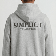Simplic.T Essential Oversized Hoodie - Heather Grey - simplic.t