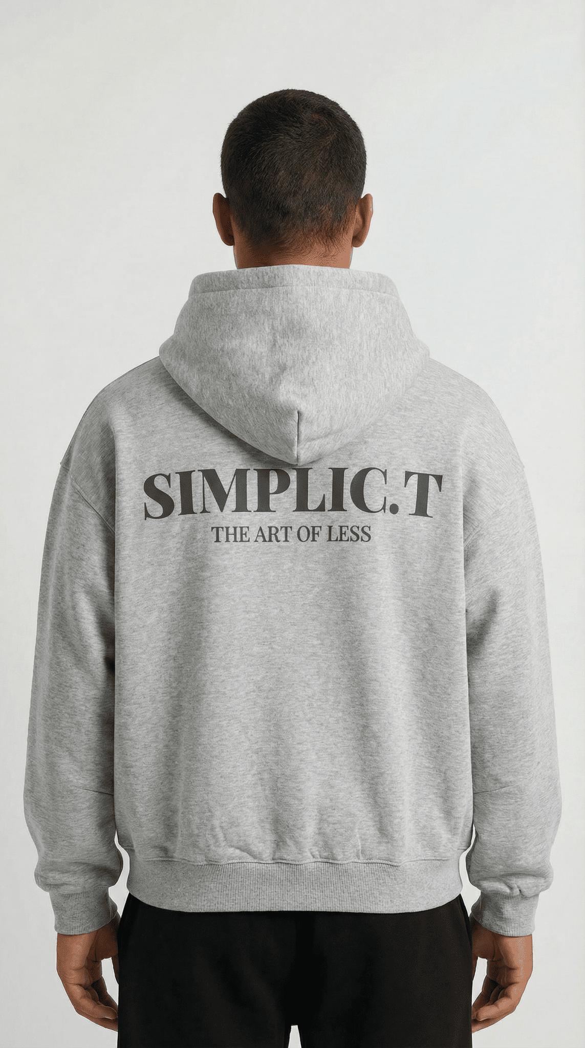 Simplic.T Essential Oversized Hoodie - Heather Grey - simplic.t