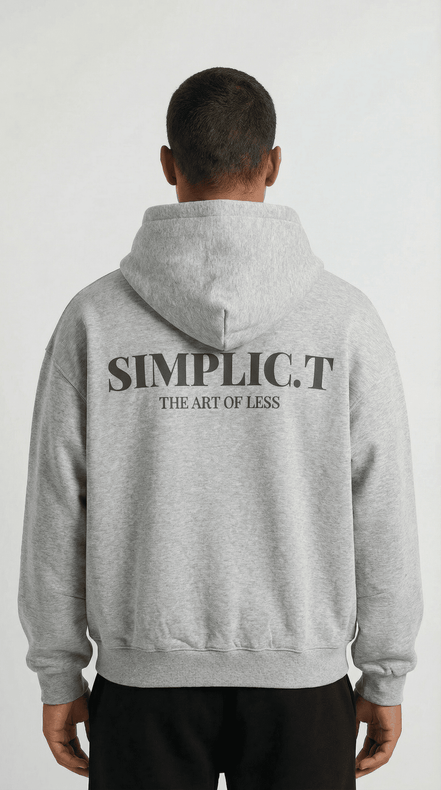 Simplic.T Essential Oversized Hoodie - Heather Grey - simplic.t