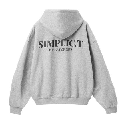 Simplic.T Essential Oversized Hoodie - Heather Grey - simplic.t
