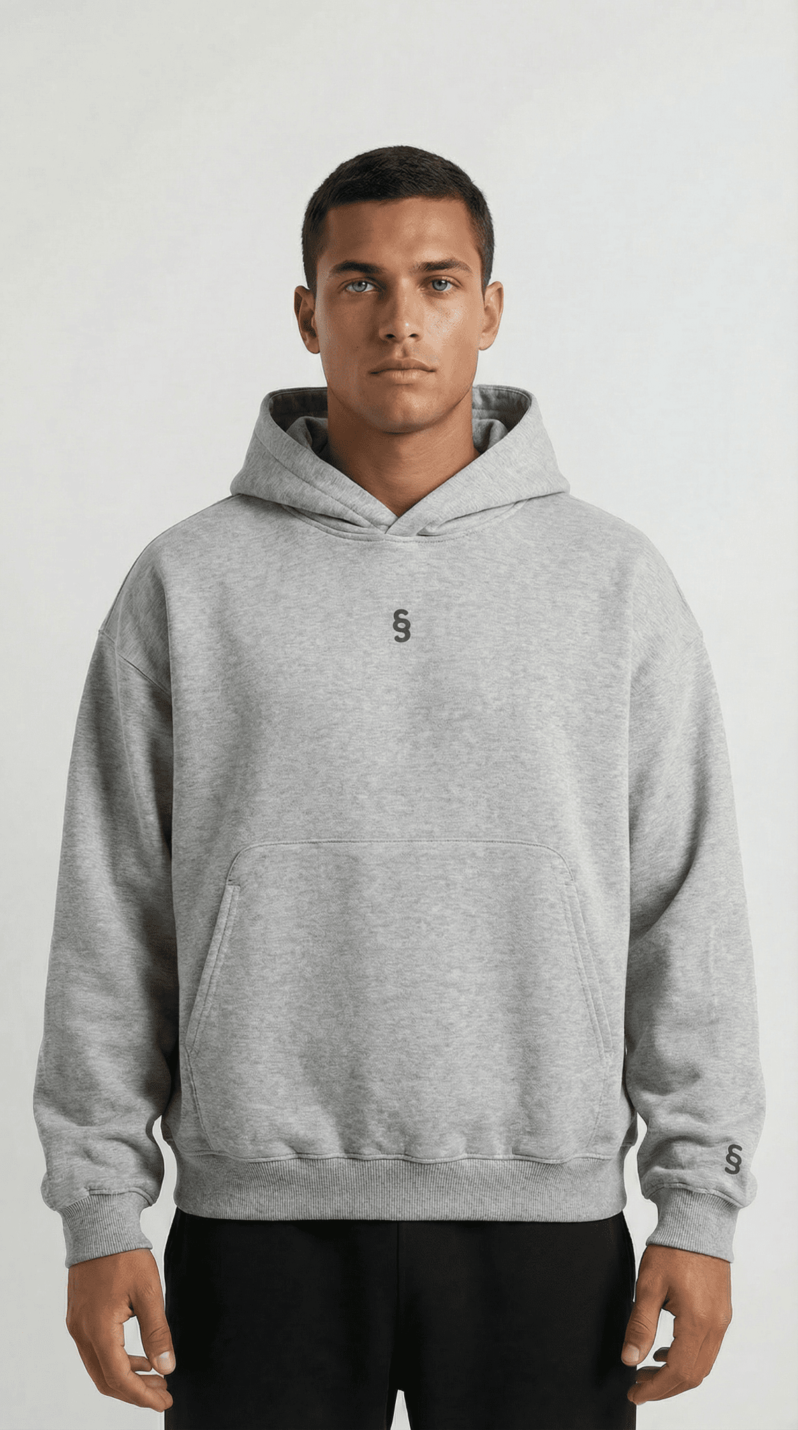 Simplic.T Essential Oversized Hoodie - Heather Grey - simplic.t