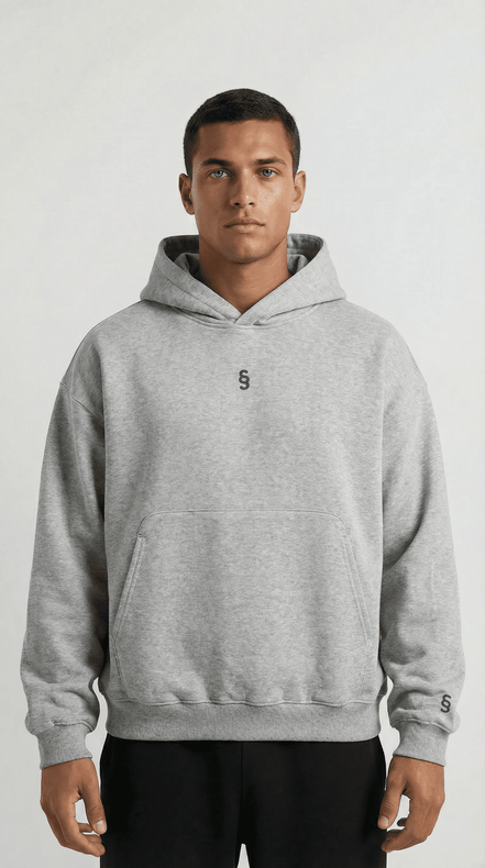 Simplic.T Essential Oversized Hoodie - Heather Grey - simplic.t