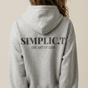 Simplic.T Essential Oversized Hoodie - Heather Grey - simplic.t